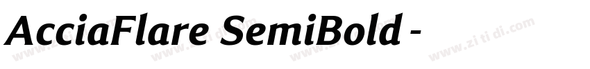 AcciaFlare SemiBold字字体转换
